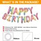 Happy Birthday Balloons Banner Gradient Color 16 Inch Mylar Foil Letters Balloons Happy Birthday Sign for Kids, Child, Adults, Boys & Girls Happy Birthday Decorations Birthday Banner